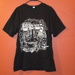 Maroon 5 Over Exposed Men X Large Black White Graphic Short Sleeve Band Shirt